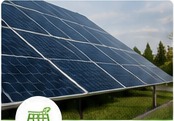 Zonnepanelen in een veld